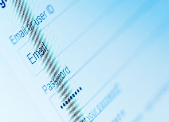 Bildschirm Email Password E-Mail Archivierung