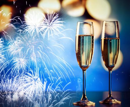 Silvester Feiertage Sekt Feuerwerk