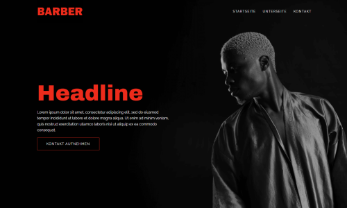 Friseur Barber Webdesign Entwurf Website