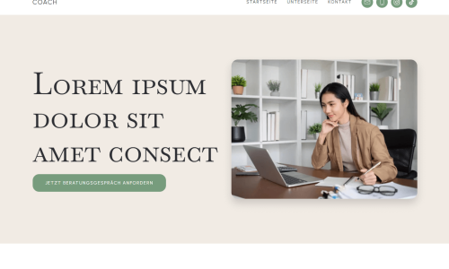 Coaching Webdesign Entwurf Website