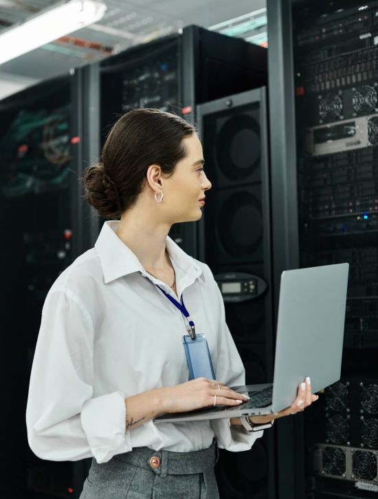 Managed Power Frau Bluse Server Laptop 