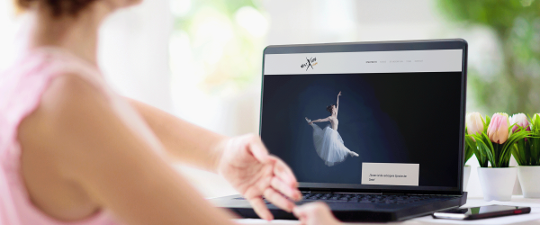 Westside Studio Webseite Ballerina Laptop